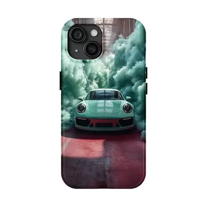 Porsche 911 Mint Green Smoke Filled Garage