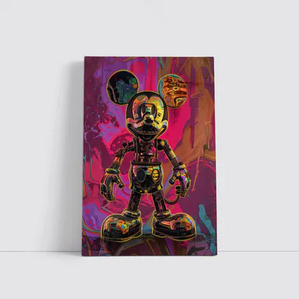 Robot Mickey Mouse Psychedelic Pop Art