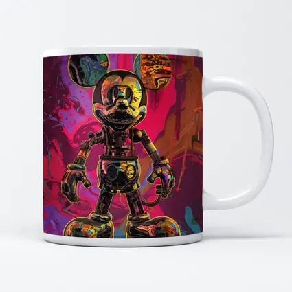 Robot Mickey Mouse Psychedelic Pop Art