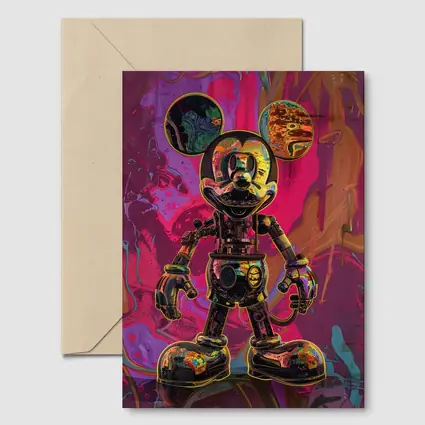 Robot Mickey Mouse Psychedelic Pop Art