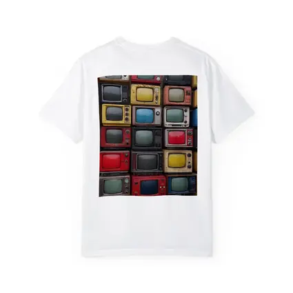 Stacked Vintage Color Televisions Outdoor Wall