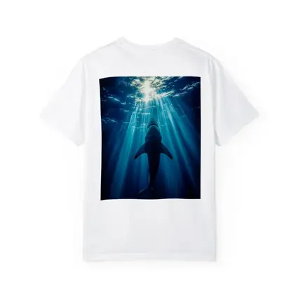 Great White Shark Deep Blue Ocean Light