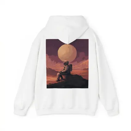 Pixel Art Astronaut Sitting On Mars