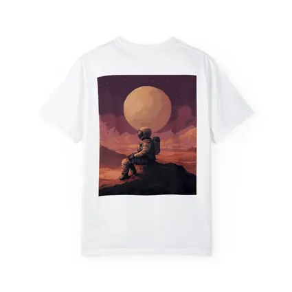 Pixel Art Astronaut Sitting On Mars