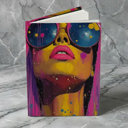 Pop Art Woman Yellow Face Sunglasses Pink