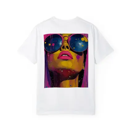 Pop Art Woman Yellow Face Sunglasses Pink