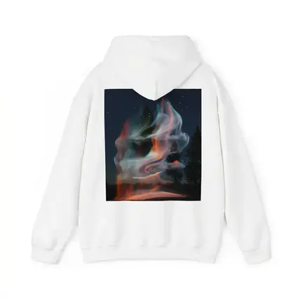 Swirling Fire Light Art Night Sky