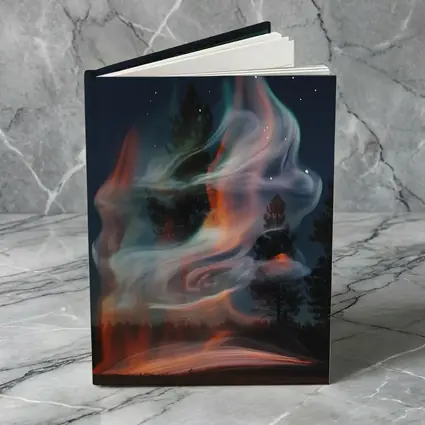 Swirling Fire Light Art Night Sky