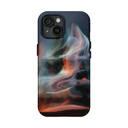 Swirling Fire Light Art Night Sky