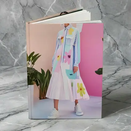 Pastel Floral Dress Model Pink Studio