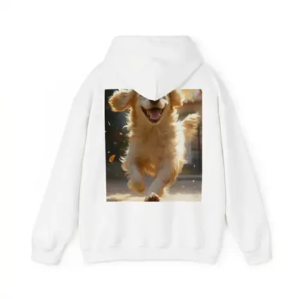 Golden Retriever Running Outdoors Autumn Leaves