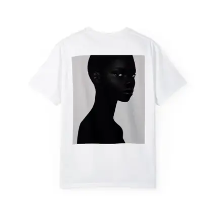 Black Woman Portrait Minimalist White Background