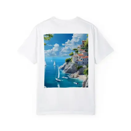 Mediterranean Coastal Cliffs Sailboats Blue Sea