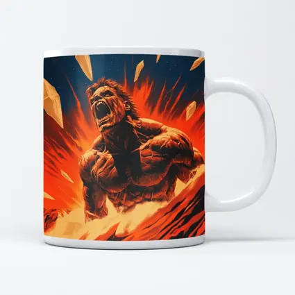 Raging Beast Explosion Fire Comic Art