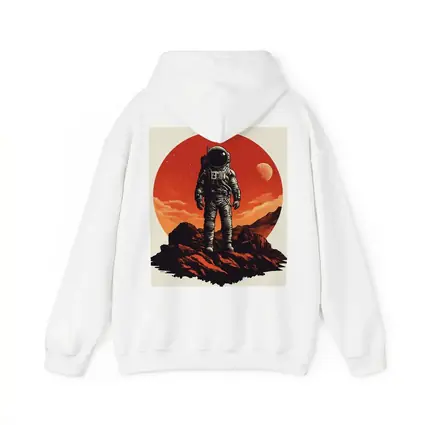 Astronaut Standing On Rocky Mars Surface