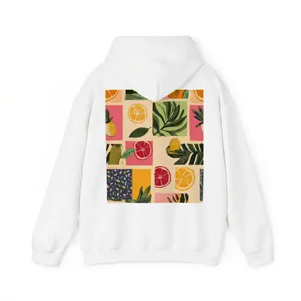 Tropical Citrus Fruits Collage Pattern Art
