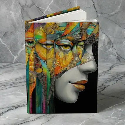 Surreal Woman Face Colorful Abstract Art