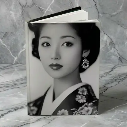 Japanese Woman Portrait Black And White