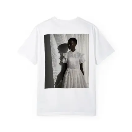 White Lace Dress Woman Soft Light