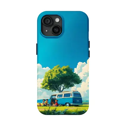 Anime Style Camper Van Summer Green Field