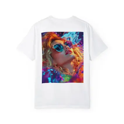 Glamour Woman Neon Holographic Fashion Portrait