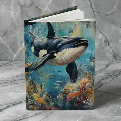 Orca Killer Whale Swimming Coral Reef Ocean