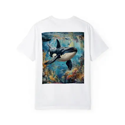Orca Killer Whale Swimming Coral Reef Ocean