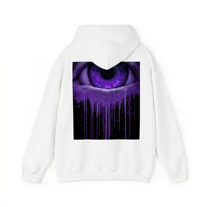 Purple Cosmic Eye Dripping On Black