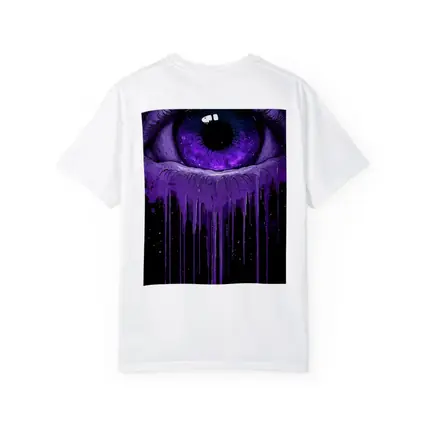 Purple Cosmic Eye Dripping On Black
