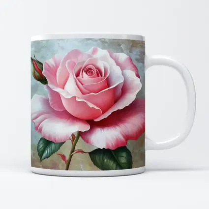 Pink Rose Oil Painting Textured Background