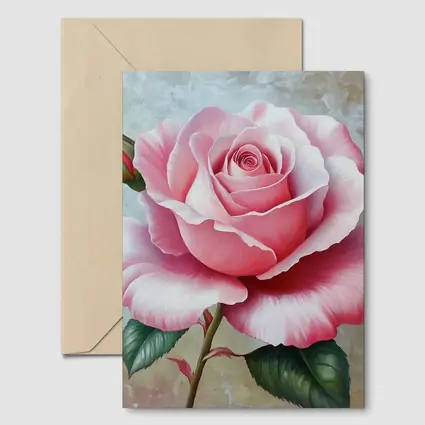 Pink Rose Oil Painting Textured Background