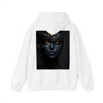 Dark Queen Gold Crown Abstract Black Portrait