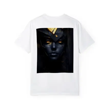 Dark Queen Gold Crown Abstract Black Portrait