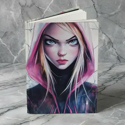 Spider Gwen Watercolor Art White Hood
