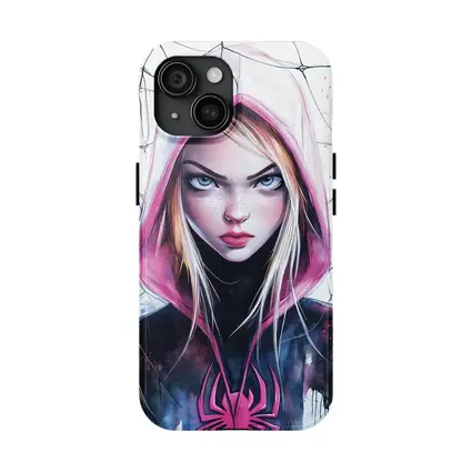 Spider Gwen Watercolor Art White Hood