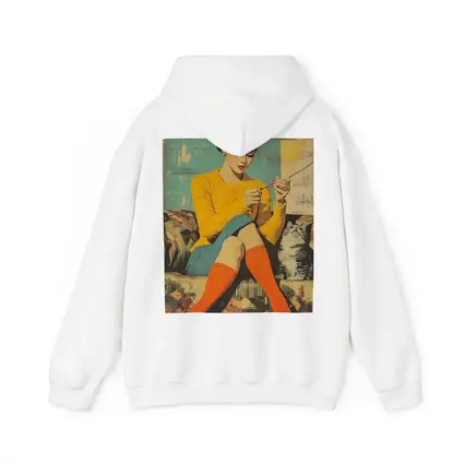 Retro Woman Knitting With Cat Pop Art