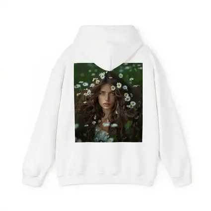 Green Eyed Woman Surrounded By Daisies