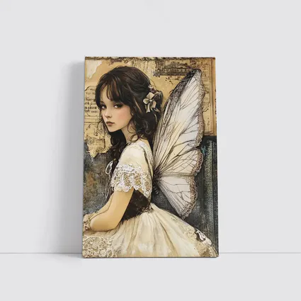 Fairy Girl Vintage Collage Dark Academia Art
