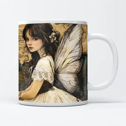 Fairy Girl Vintage Collage Dark Academia Art
