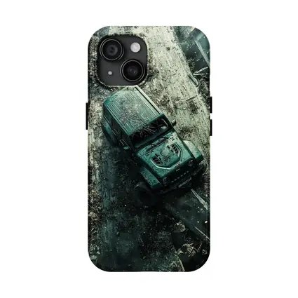 Jeep Wrangler Muddy Off Road Aerial View