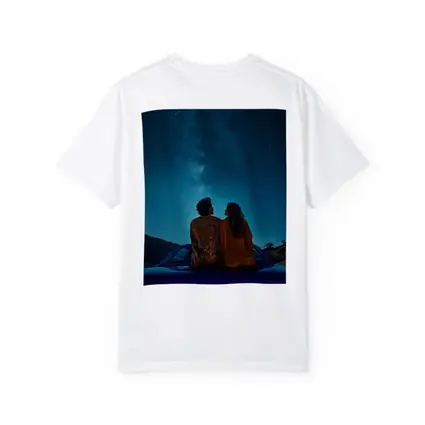 Couple Sitting on Car Under Starry Sky