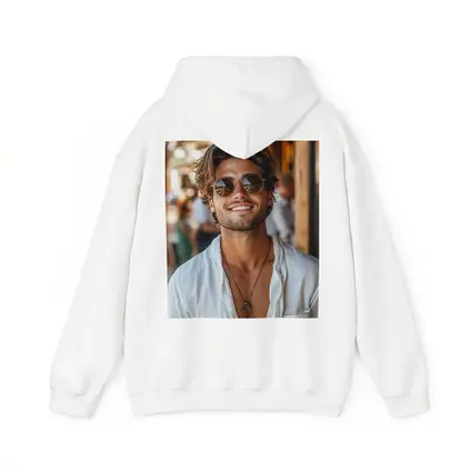 Smiling Man Sunglasses White Shirt Outdoor