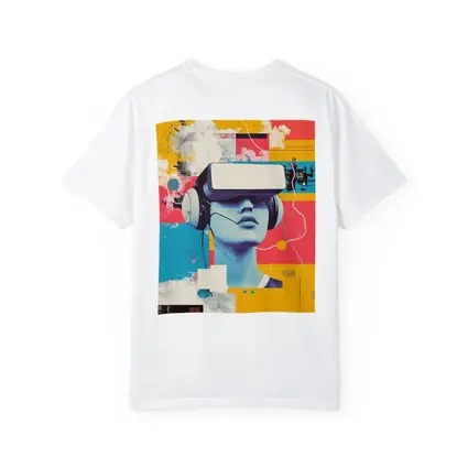 VR Headset Woman Retro Pop Art Collage