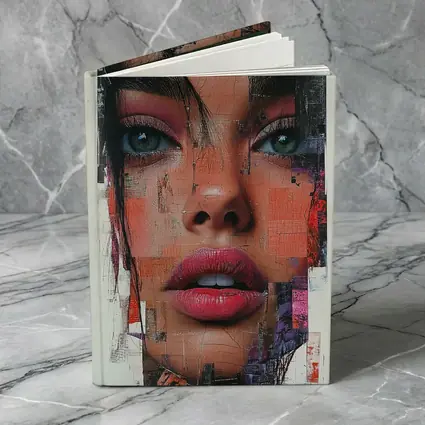 Abstract Collage Portrait Woman Mixed Media Art