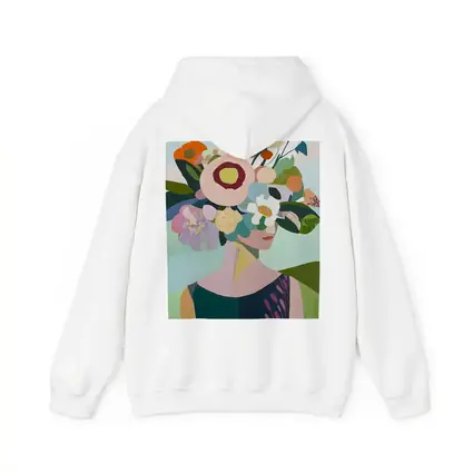 Woman With Floral Crown Abstract Art