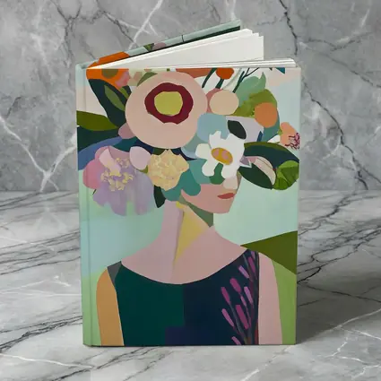 Woman With Floral Crown Abstract Art