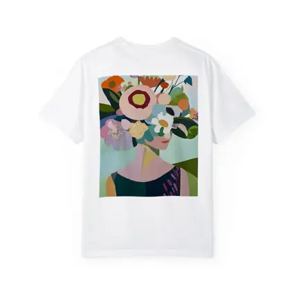 Woman With Floral Crown Abstract Art