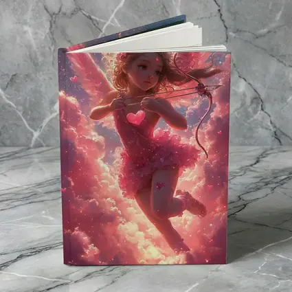Cupid Girl Pink Wings Hearts Cloud Fantasy
