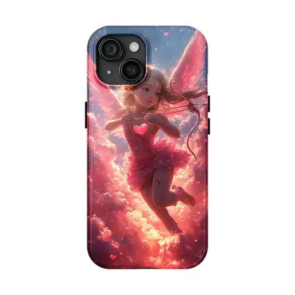 Cupid Girl Pink Wings Hearts Cloud Fantasy