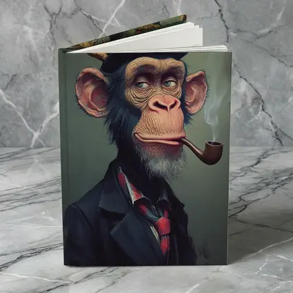 Dapper Chimpanzee Top Hat Smoking Pipe Art